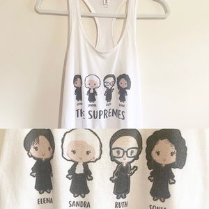 The Supreme Racerback Tank, Women Supreme Court Judges, White, Medium